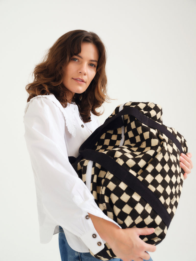 Black Checkered Weekender Bag – Jenna Bee