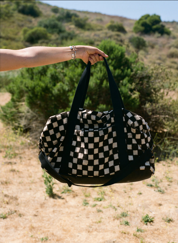 Black Checkered Weekender Bag – Jenna Bee