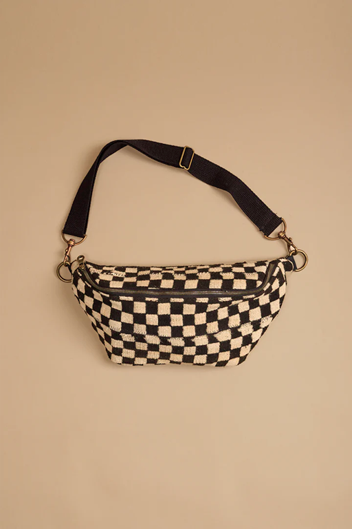 Black & White Checkered Sling Bag